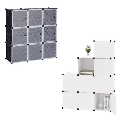 Kleiderschrank DIY Regalsystem Steckregal Tür Schuhschrank Kunststoff Garderobe - Bild 1 von 4