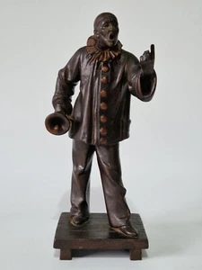 Francesco De Matteis (1852-1917) Bronze Spelter Figure Pierrot with Hand Bell - Picture 1 of 9