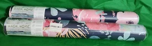 HAOKHOME Peel and Stick Modern Floral Wallpaper Pink/Green/Navy Blue/Orange Viny - Picture 1 of 3