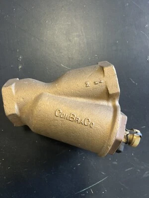 CONBRACO 2" DOS PULGADAS ROSCADO BRONCE EN Y COLADOR CON VÁLVULA DE SOPLADO Foto 1 de 4