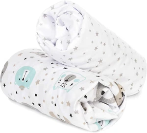 Set of 2 Flannel Fitted Sheets for Next to Me Cot 83 X 50 Cm - 100% Warm, Soft C - Picture 1 of 12