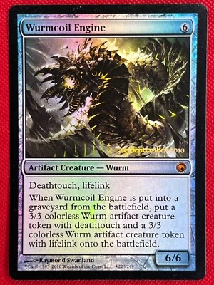 MTG Foil 1X Wurmcoil Engine X1 Prerelease Promo Magic - LP/MP - Image 1 of 2