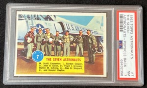 1963 Topps Astronauts #7 The Seven Astronauts NASA PSA 7 Popsicle Back Low POP