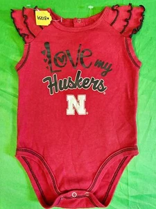 NCAA Nebraska Cornhuskers Frilly Bodysuit/Vest Infant Baby 6-9 Months - Picture 1 of 3