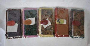 Handmade Real Leather Patchwork Purse Boho Style with Strap Fair Trade Pack of 5 - Picture 1 of 10