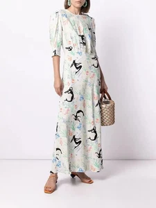 Rixo Maxikleid Meerjungfrau-Motiv Lucile Größe Medium/8 - Bild 1 von 14