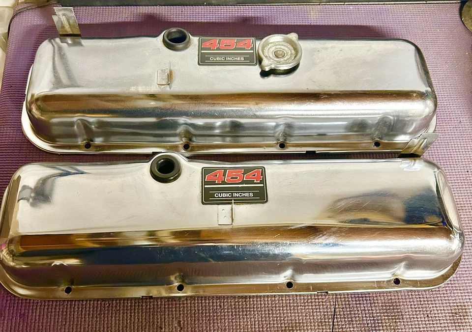 1970 CHEVELLE NOVA CORVETTE 454 LS 5/ LS 6 Chrome VALVE COVERS - Image 1 of 4