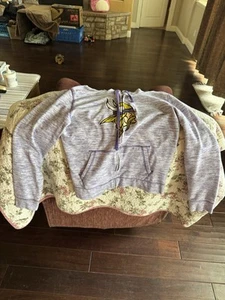NFL Team Apparel Minnesota Vikings Hooded Sweatshirt, Hoodie, Zip-Up, Size M - Picture 1 of 4