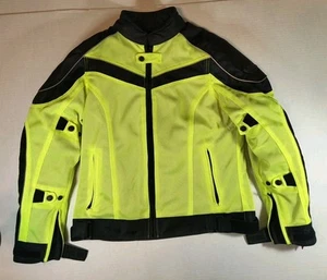 Chaqueta acolchada para motocicletas Bilt para armas de destrucción masiva hombros codos forro extraíble negro amarillo - Imagen 1 de 16