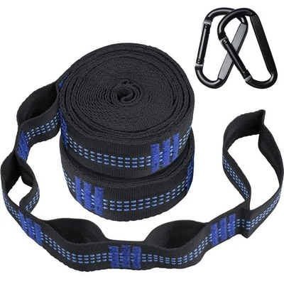 Correas para hamaca - Juego de árbol de camping, 20 pies de largo combinado, 30+2 bucles, 2000 libras Foto 1 de 4