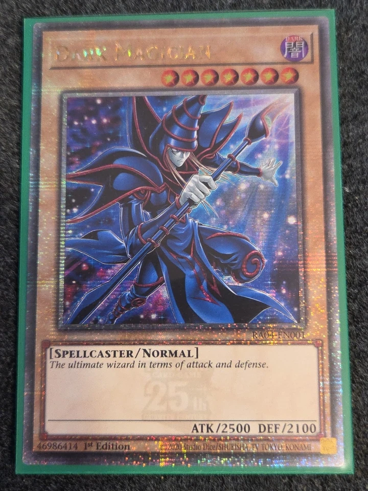 Dark Magician (New Art) (Quarter Century Secret Rare) RA04-EN001 YuGiOh 1st Ed - Image 1 of 1