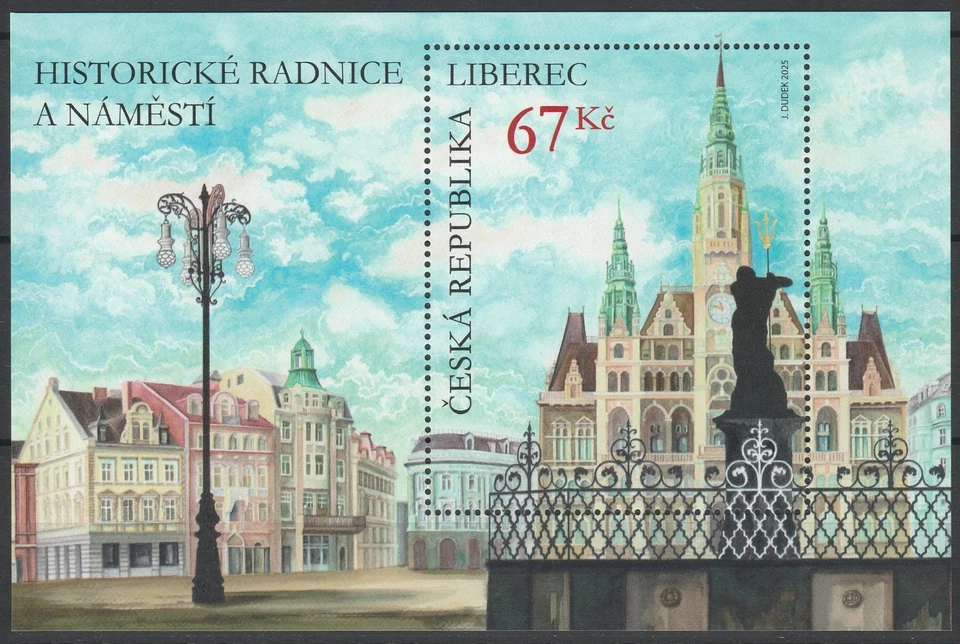 Czech Republic 2025 Architecture, Liberec City MNH Block - Image 1 of 1