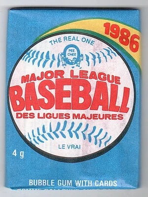1986 O-Pee-Chee BASEBALL Wax pack Sealed 100% unsearched RARE!! - Image 1 of 2