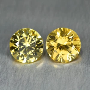 2,03Ct (2 Stück) runder_hübscher unbeheizter gelber Danburit aus Brasilien - Bild 1 von 1