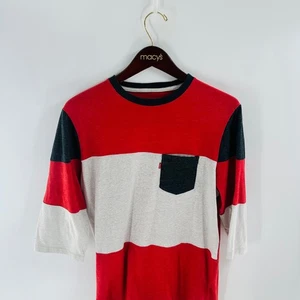 Levi's Color Block T-Shirt 3/4 Sleeve Pocket Tee Casual Top Men's M - Picture 1 of 7