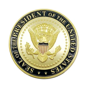 USSS Seal Of The US United States Secret Service Challenge Coin President Gold - Picture 1 of 8