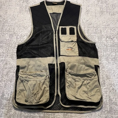 FIELDLINE Hunting VEST Med Lrg Khaki Mesh Shooting Skeet Trap Fishing men - Image 1 of 4