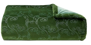 Nuevo Yves Delorme Louise Algodón Terciopelo Terciopelo Contrapanel Manta Verde Nuevo en Paquete - Imagen 1 de 23
