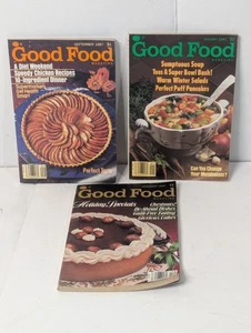 Menge 3 Vintage 1980er gutes Essen Zeitschriften Kochbücher Rezepte Snacks Mahlzeiten - Bild 1 von 8