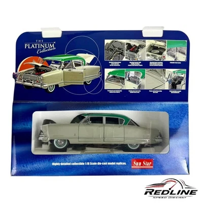Sun Star Platinum 1952 Nash Ambassador Airflyte Champagne Ivory Green 1:18 GE - Image 1 of 4