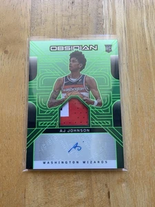 AJ Johnson 2024 Obsidian Rookie Jersey Ink Green Flood Patch Auto /25 (RC) - Wiz - Picture 1 of 2