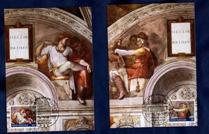 VATICANO 1991 RESTAURO DELLA CAPPELLA SISTINA   in cartoline Maximum - Picture 1 of 6