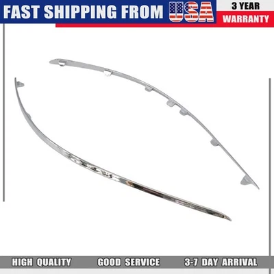 1Pair L+R Front Bumper Chrome Molding Trim For Mercedes-Benz C350 C300 C250 - Image 1 of 4