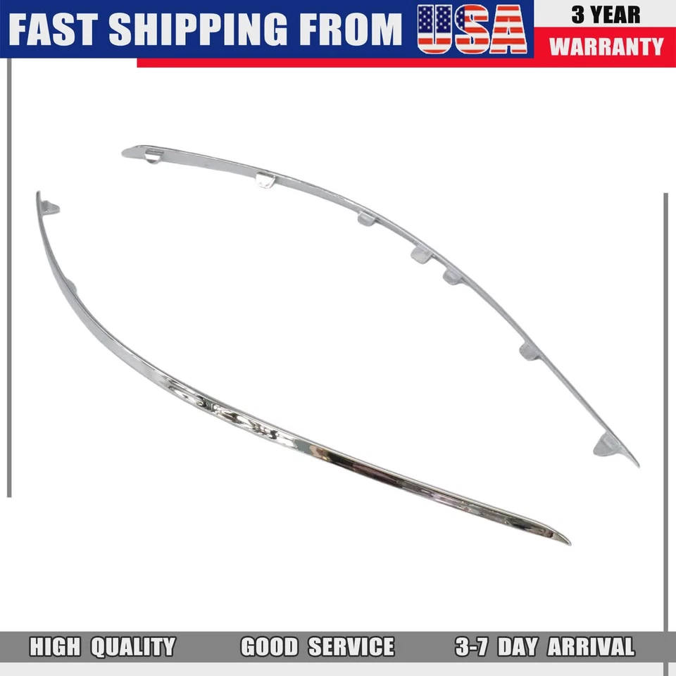 1 par de molduras cromadas para parachoques delantero L+R para Mercedes-Benz C350 C300 C250 Foto 1 de 4