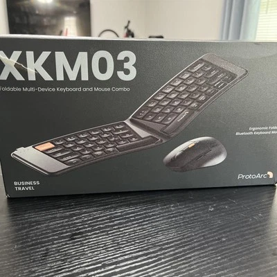 ProtoArc Foldable Keyboard & Mouse, XKM03 Folding Bluetooth Computer Keyboard - Image 1 of 4