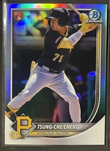 2025 BOWMAN CHROME TSUNG-CHE CHENG RED LOGO REFRACTOR #86 PITTSBURGH PIRATES - Picture 1 of 1