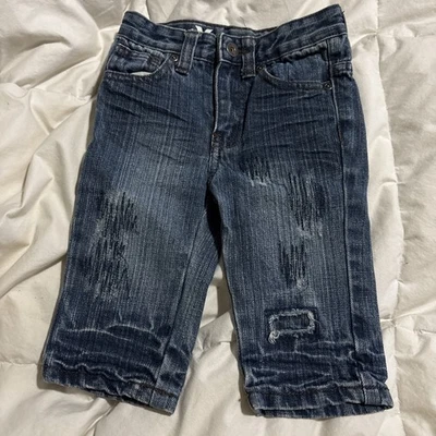 Pantalones de Jean Hurley Infantil 6 Meses Cintura Ajustable Lavado Oscuro Foto 1 de 4