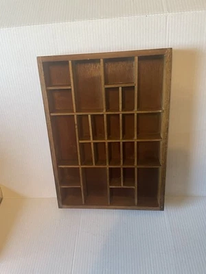 Vintage Wood Shadow Wall Box Display Shelf Knick Knack 16.5”x12” - Image 1 of 3