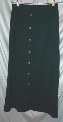 Falda recta larga verde lisa informal Queen talla M de colección años 70 Foto 1 de 4