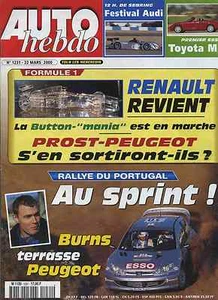 AUTO HEBDO Nr. 1231 22.03.2000 COROLLA G6 PUMA 1700 MAZDA MX5 RALLYE PORTUGAL - Bild 1 von 1