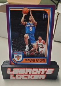 2022-23 Panini NBA Hoops - Purple #28 Immanuel Quickley New York Knicks - Picture 1 of 2