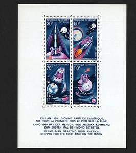 OPC 1969 Dahomey Space Souvenir Airmail Sheet Perf Sc#C118 MNH - Picture 1 of 1