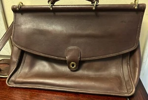 Coach Vintage Maletín Bolso Mensajero Cuero Marrón Bolso Años 90 - Imagen 1 de 4