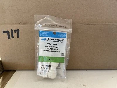 John Guest Watts 3/8 in. Push Fit Female Union Coupling Plumbing Fitting PL-3020 - Image 1 of 2