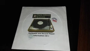 Goldring Lenco Turntable Plattenspieler Information CD-R - Bild 1 von 5