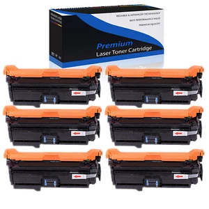 6PK CE260A 647A Black Toner for HP Color LaserJet CP4025 CP4025n CP4025dn - Picture 1 of 24