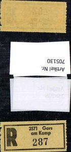 705130 Einschreibezettel Rekozettel R-Zettel Gars am Kamp - Bild 1 von 1