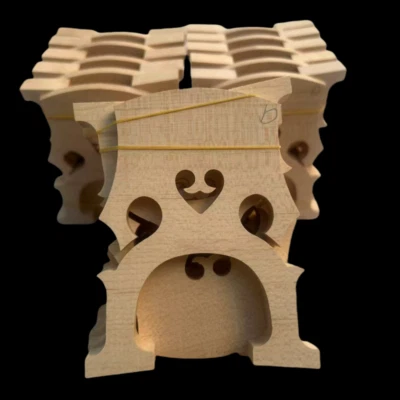 15pcs High quality French style solid maple wood 1/4 cello bridge dried 20 years - Image 1 of 4