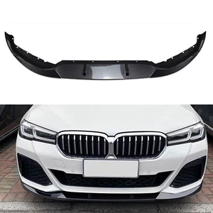Carbon Fiber Look Front Bumper Spoiler Lip Fit For BMW 5 Series G30 2021-2023 M - Bild 1 von 11