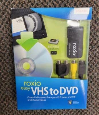 Roxio Easy VHS to DVD for Windows Create DVD Movies from VHS, Hi8 & V8 NEW - Image 1 of 4