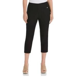 Rafaella Women’s Black Stretch Comfort Elastic Waistband Capri Pants Size 18 NWT - Picture 1 of 10