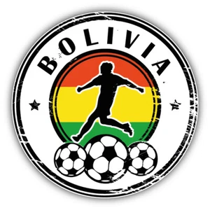 "Bolivien Fußballteam Grunge Gummistempel Auto Stoßstange Aufkleber Aufkleber - ""GRÖSSEN" - Bild 1 von 1