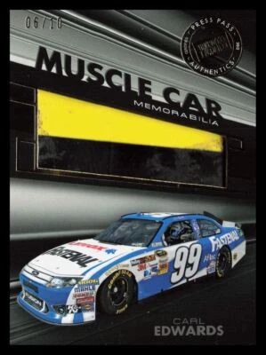 2012 Press Pass Redline Muscle Car Memorabilia Gold Carl Edwards 06/10 Roush - Image 1 of 2