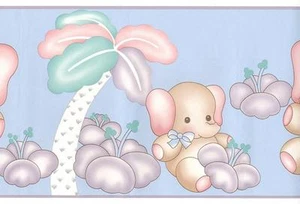 Baby Elephant - LT72183F - Wallpaper Border - Picture 1 of 1
