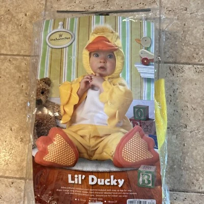Disfraz de Halloween de pato amarillo difuso LIL DUCKY talla 12/18 meses personaje pulgadas Foto 1 de 3