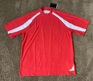 NEW NIKE GOLF FIT DRY TENNIS SHIRT RUNNING L LARGE STRETCH MOCK NECK 256503 - Picture 1 of 7